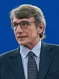David Sassoli,président du Parlement européen du 3 juillet 2019 jusqu'à sa mort le 11 janvier 2022.