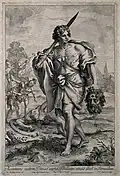 David portant la tête de Goliath d'après Carlo Maratta