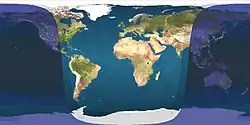 Parcours éclairé par le soleil à 12h UTC