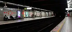 Les quais de la station de métro avant rénovation.