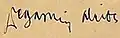 Signature de Alcide De Gasperi