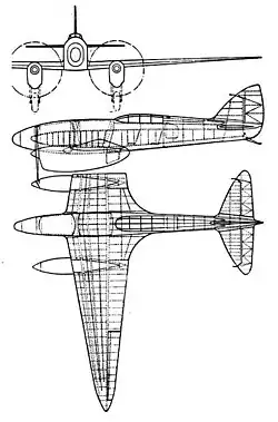 Description de l'image De Havilland DH.88 Comet 3-view L'Aerophile November 1934.jpg.