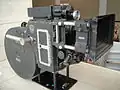 Caméra Mitchell VistaVision à magasin coaxial.