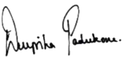 signature de Deepika Padukone