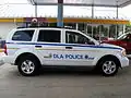Véhicule de patrouille de la DLA.