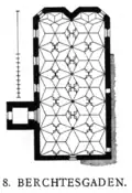 Église franciscaine (de), Berchtesgaden, Bavière, deux vaisseaux