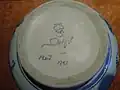 Marque déposée de l'article bleu de Delft, inventée par Thooft.