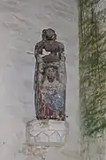 Chapelle de la Véronique : statue de sainte Véronique tenant la Sainte Face.