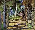 Ruelle de village illuminée par le soleil