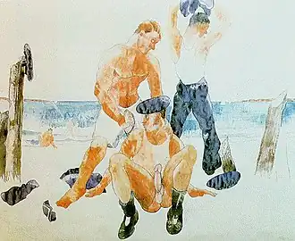 Attribué à Charles Demuth, Trois marins, ni localisé, ni sourcé.