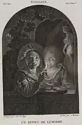 Un effet de lumière, d'après Godfried Schalken.
