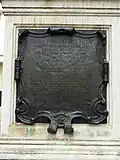 Dedicactory inscription under the Regensburg statue
