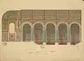 Crypte de l'église Saint-Irénée, restaurée au XVIIe&nbsp;siècle (coupe transversale).