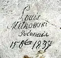 Graffiti ancien de la grotte du Déroc.