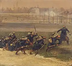 127. Des Lignards vont au feu, musée municipal de Saint-Germain-en-Laye.