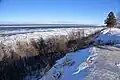 Vue hivernale du fleuve Saint-Laurent depuis le village
