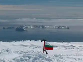 Vue de l’île et de la baie Blythe depuis l’île Livingston