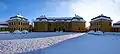 La cour d'honneur en hiver