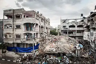 Bombardement israélien en octobre 2012.