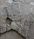 Détail du bas-relief de la stèle de Libbali-sharrat, épouse d'Assurbanipal, VIIe&nbsp;siècle&nbsp;av. J.-C.