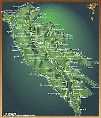 Carte d'Eysturoy.