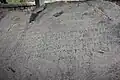 Édit sur roche majeur de Shahbazgahri (Pakistan), inscrit en kharoshthi.