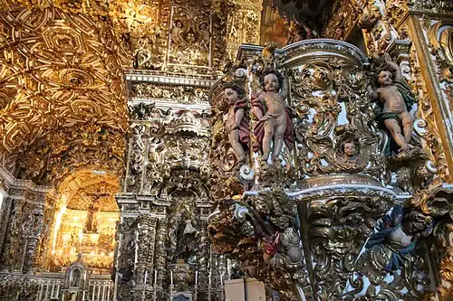 Détails de l'intérieur de l'église et convent de Saint-François&nbsp;(pt), à Salvador.