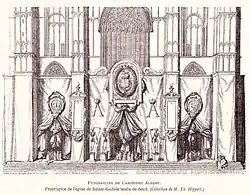 La cathédrale de Bruxelles tendue de deuil pour les funérailles de l'Archiduc Albert (1621).