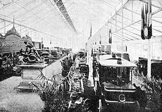 Deuxième exposition automobile toujours au jardin des Tuileries, en juin 1899 (ACF).