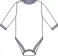 Figure 3. Body à manches longues avec col pressionné.