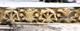 Frise du trône de diamant de Bodhgaya.