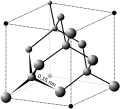 Maille d'un cristal de diamant.