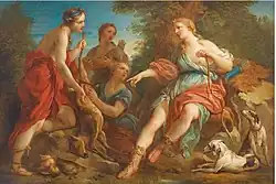 Diane revenant de la chasse ou le soir de François Le Moyne