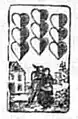 Neuf de cœur, enseignes allemandes, jeu Die Gartenlaube (1888).