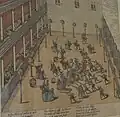 Cour intérieure avec colonnes