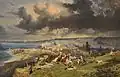 Panorama de la ville de Dieppe, 1865, château de Dieppe.