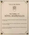 Plaque d'information trilingue