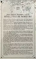Plaque d'information trilingue