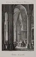 Intérieur du porche au début du XIXe&nbsp;siècle