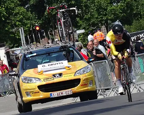 Gerry Druyts lors du contre-la-montre de la 3e&nbsp;étape du Tour de Belgique 2014 à Dixmude.