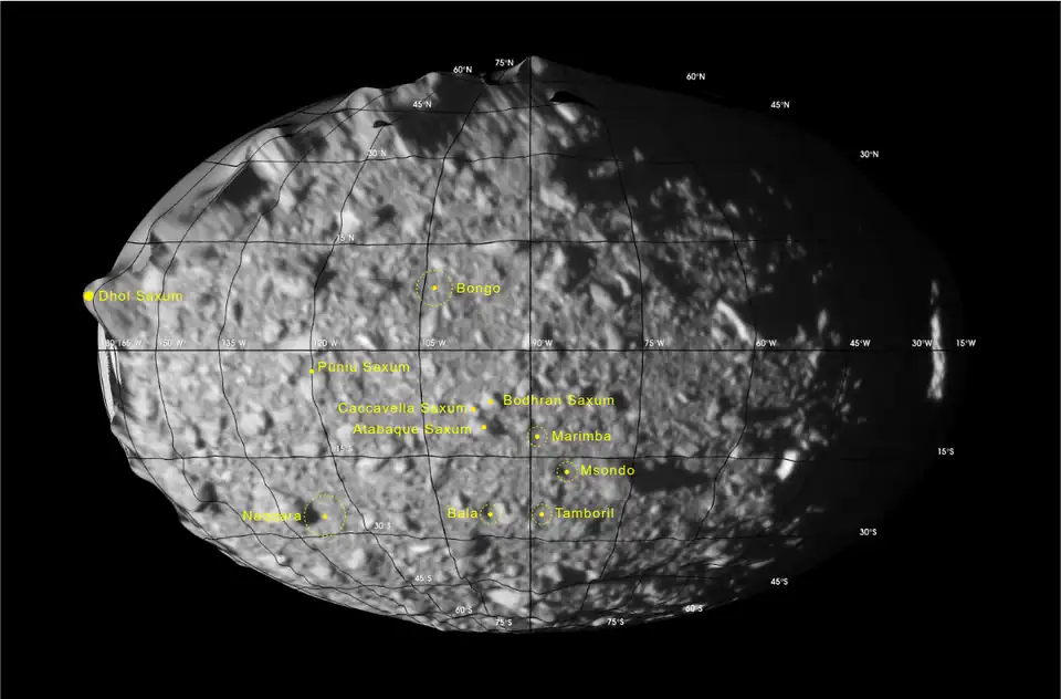 Image composite de la surface.
