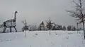 Dinosaures dans la neige