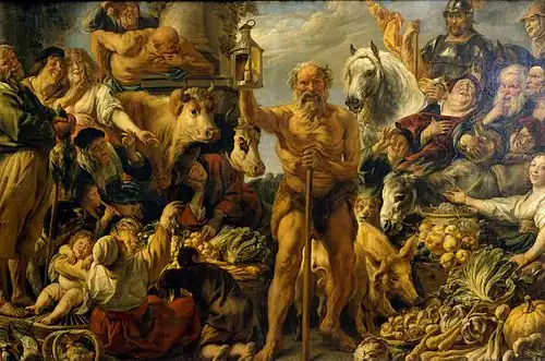 Diogène cherchant un honnête homme, v. 1642Jacob JordaensDresde, Gemaldegalerie Alte Meister