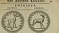 Dessin de monnaie de l'empereur Philippe l'Arabe, légende fictive DIANAE CONS AVG