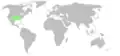 Répartition de Cercis canadensis.