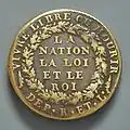 Bouton (musée Carnavalet) : DEP•R•ET•L•.