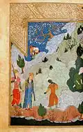 Alexandre le Grand rendant visite à un docte ermite, Divan d'Iskander Soltan, 1410-1411, British Museum