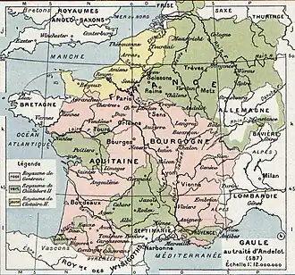 Carte de Gaule de 587.