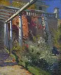 Jardin en contrebas sous le mur, Villa Francesca, Setauket, Long Island, 1915.