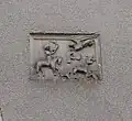 Saint-Hubert sur une façade.